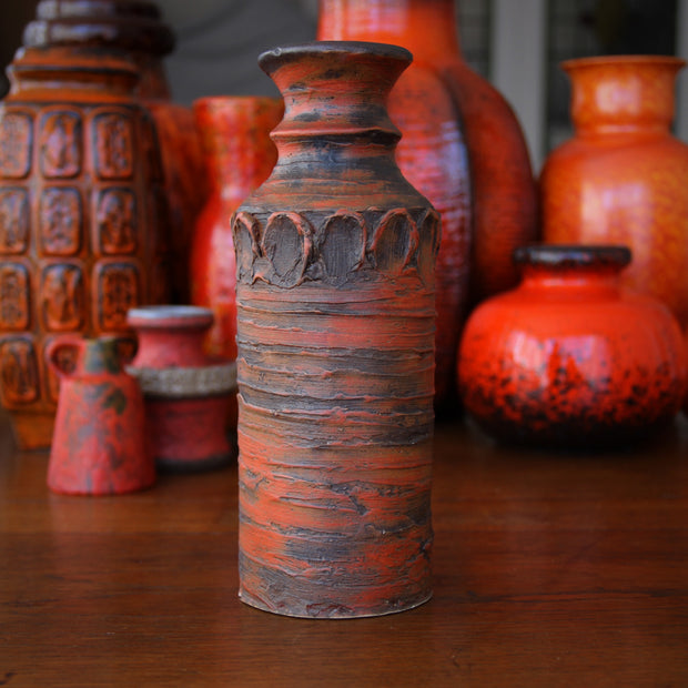 Burnt Orange Impasto Vase