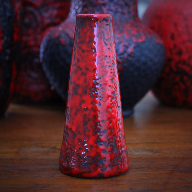 Red Conical Vase