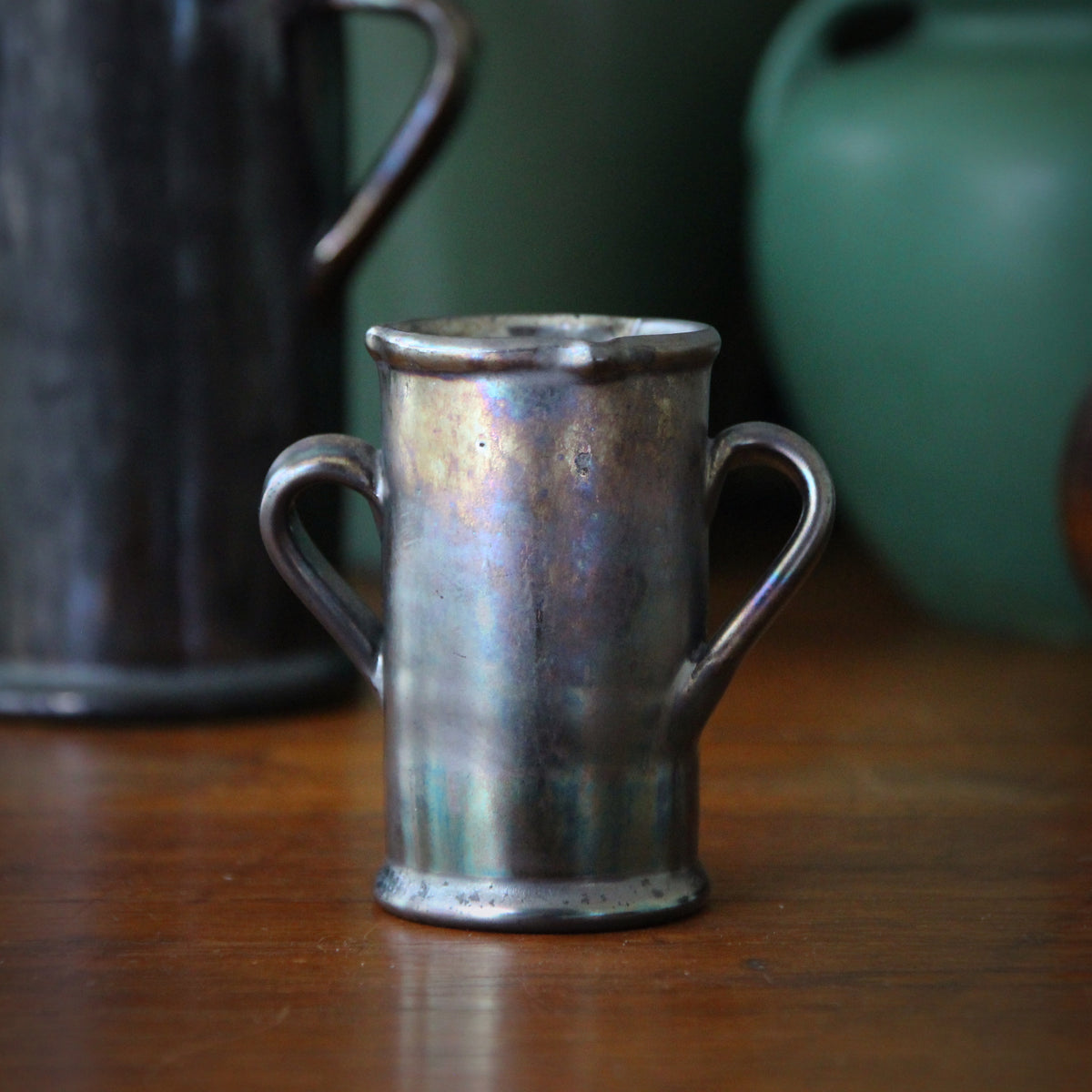Two-Handled Cylinder Vase