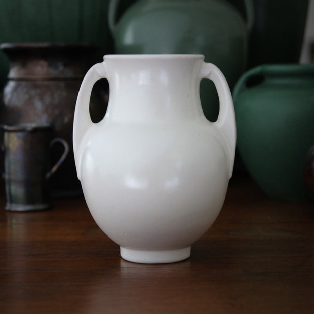 Art Deco Matte White Urn
