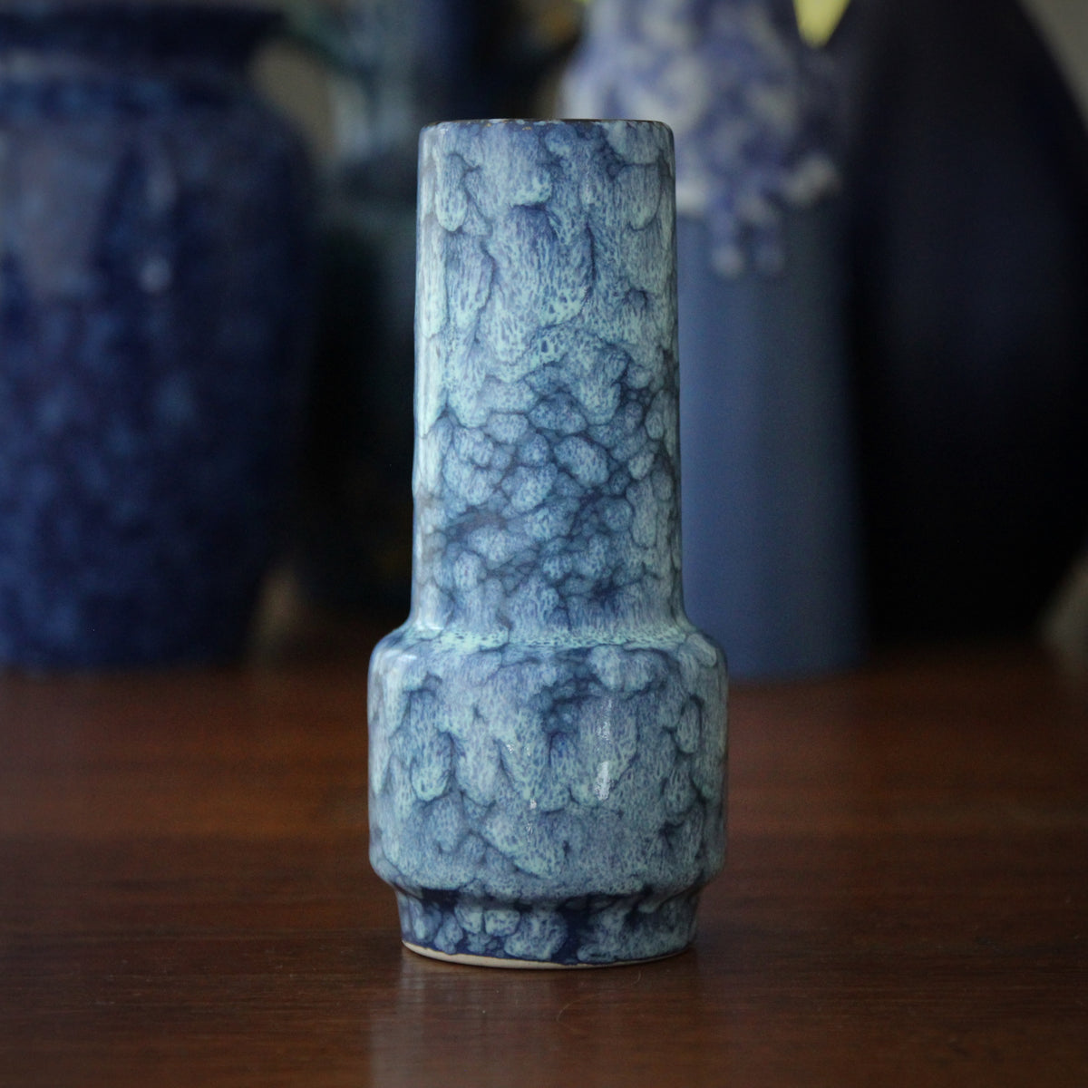 Dappled Blue Bud Vase