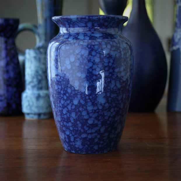 Dappled Blue Modernist Vase