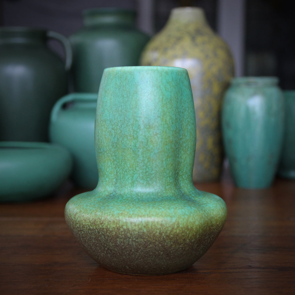 English Apple Green Vase