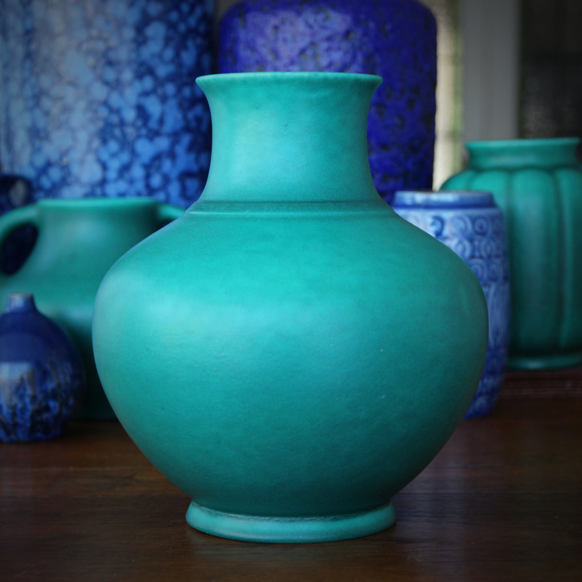 English Jade Green Vase
