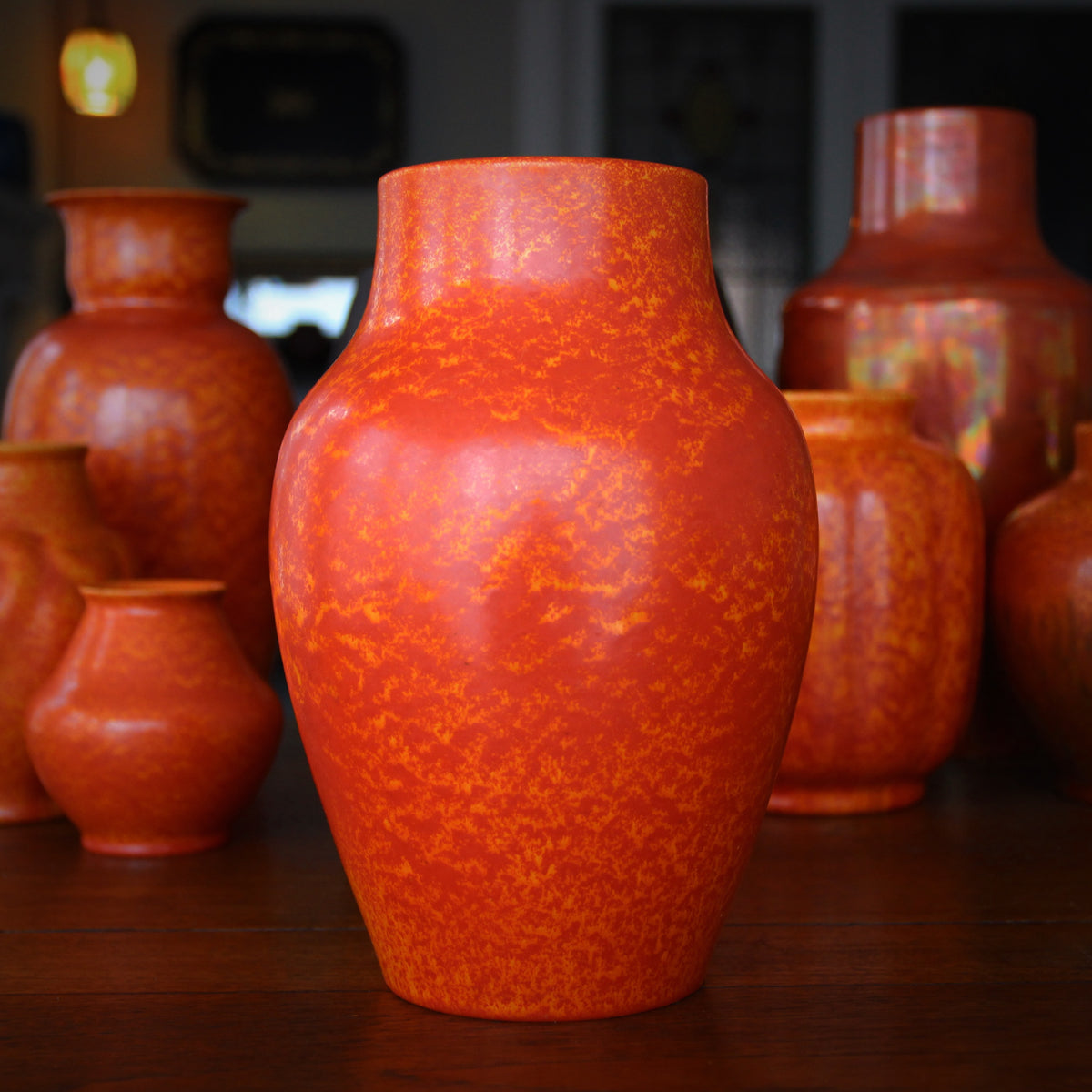English Orange High-Shouldered Vase