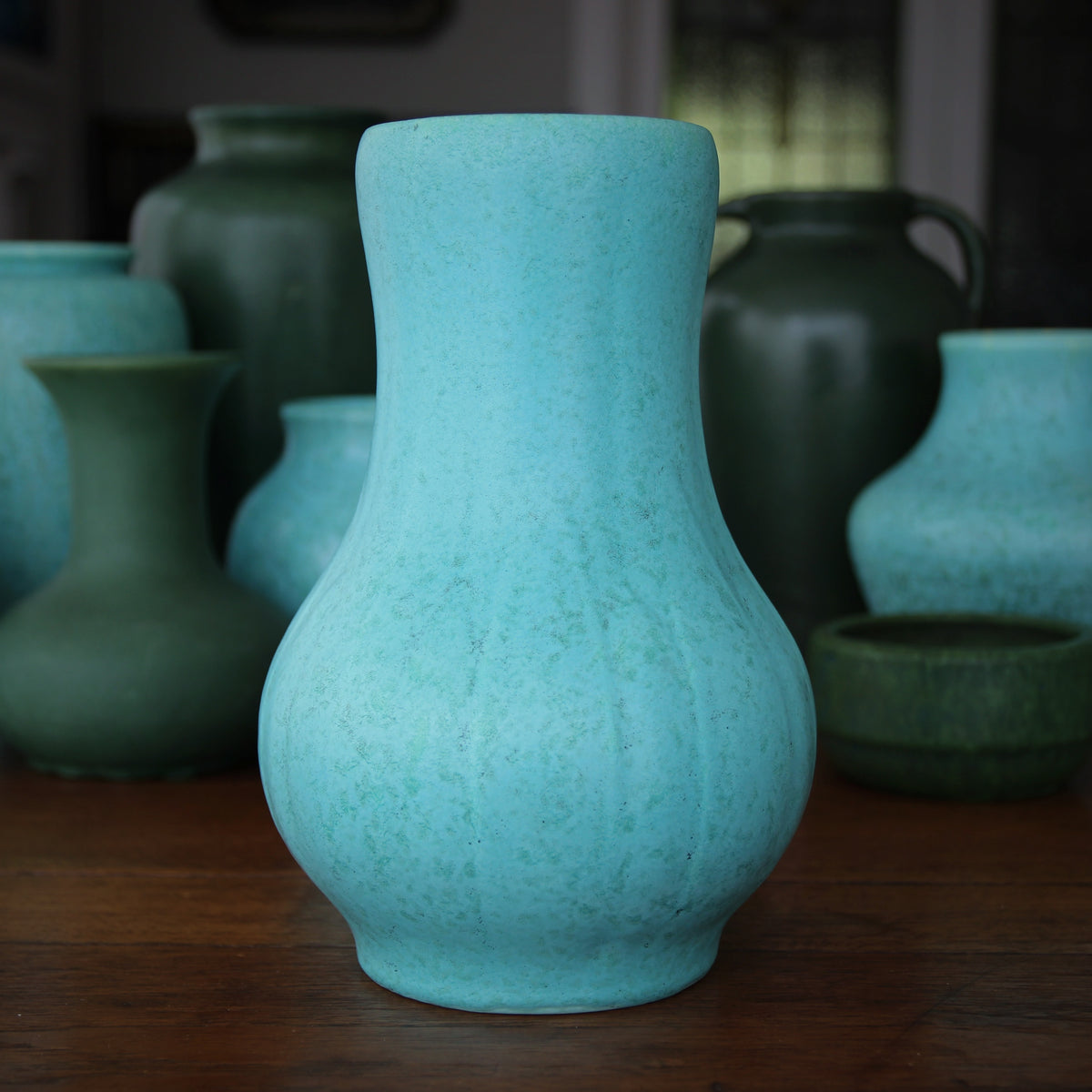 English Turquoise Vase