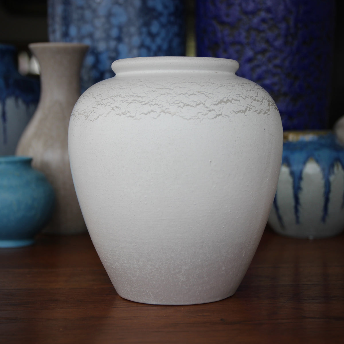 Modernist Vase with Curdled Glaze