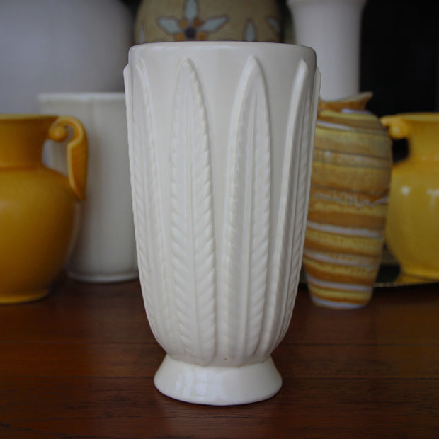 White Deco Palm Vase