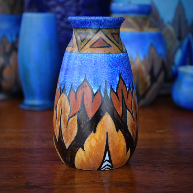 English Deco "Indian Flame" Vase