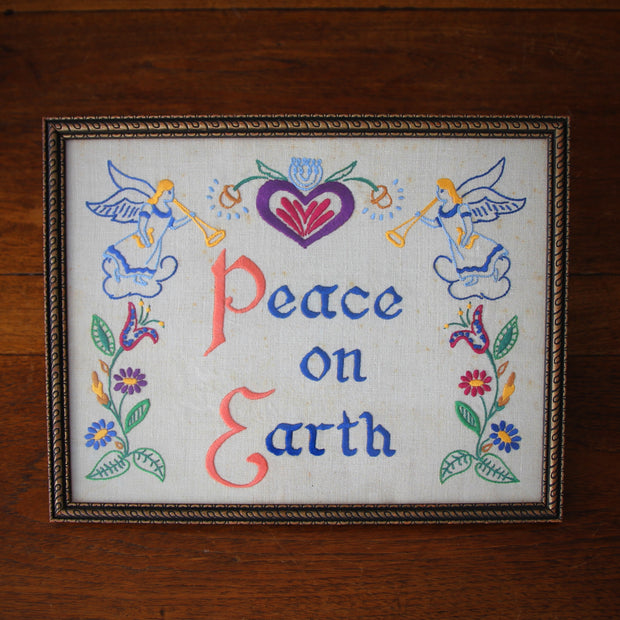 Embroidered Peace on Earth