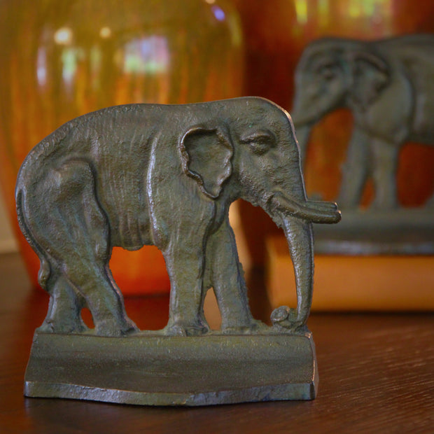 Asian Elephant Bookends