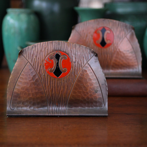 Copper Arts & Crafts Bookends