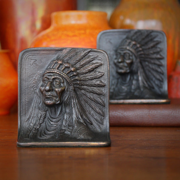 Indian Chief Bookends