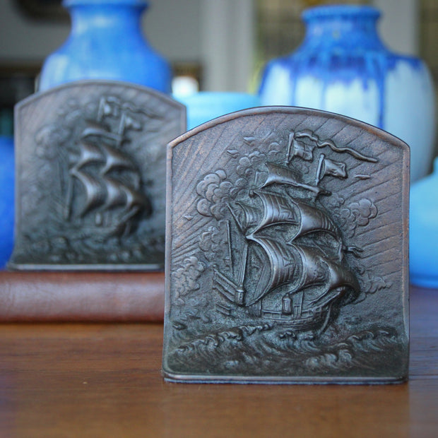 "Galleon at Sea" Bookends