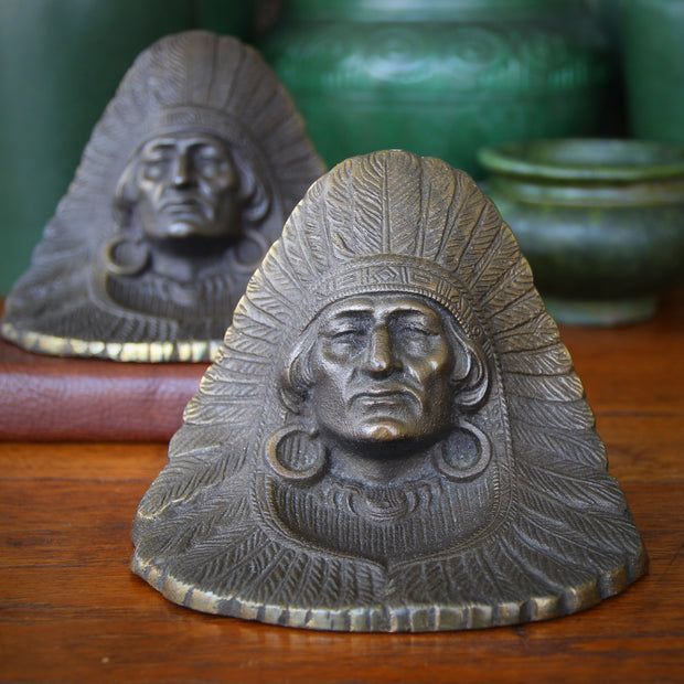 Indian Chief Bookends (BACKSTOCK)