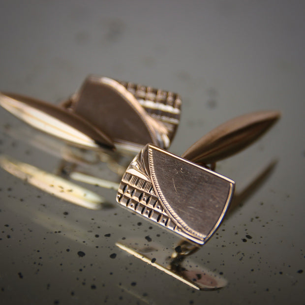 Deco 9 Karat Gold Cufflinks