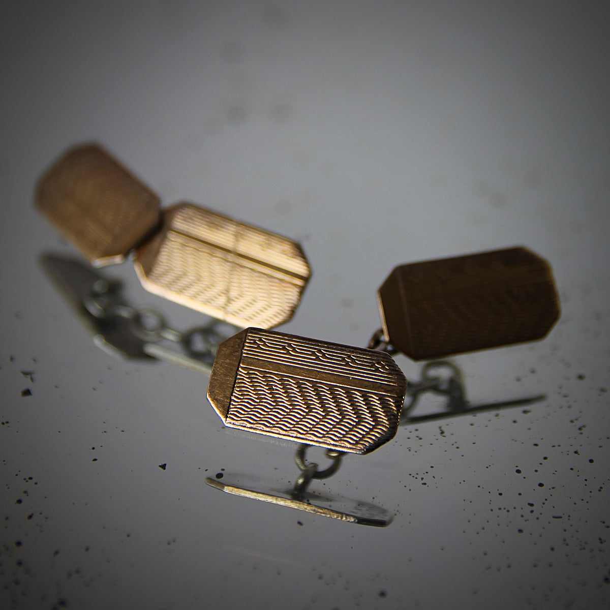 Deco Gold-Fronted Cufflinks
