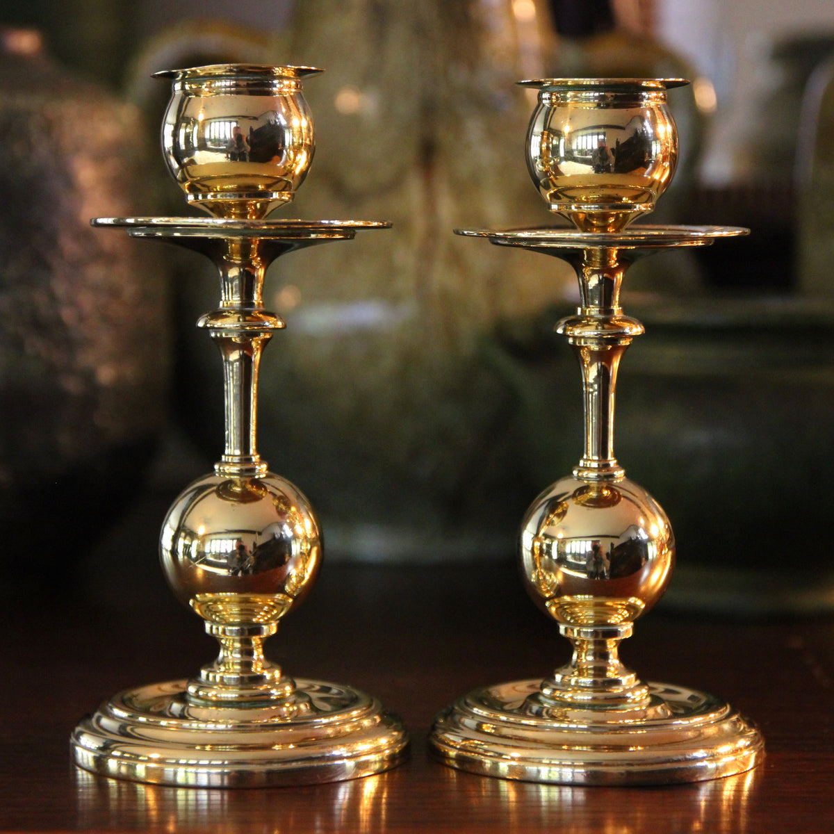 Pair of Victorian brass Candlesticks