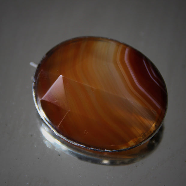 Scottish Faceted Agate Brooch