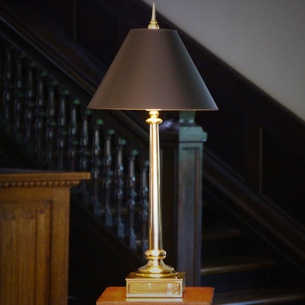 Tapered Column Brass Lamp