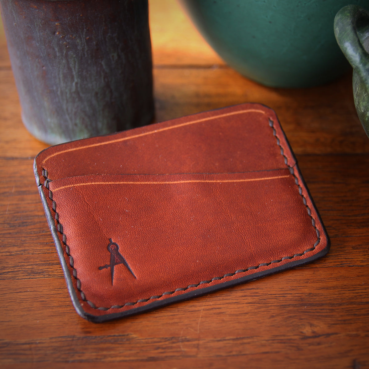 Rustic Hand-Stitched Card Sleeve