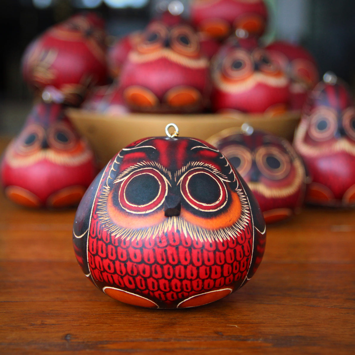 Parliament of Red Owl Ornaments