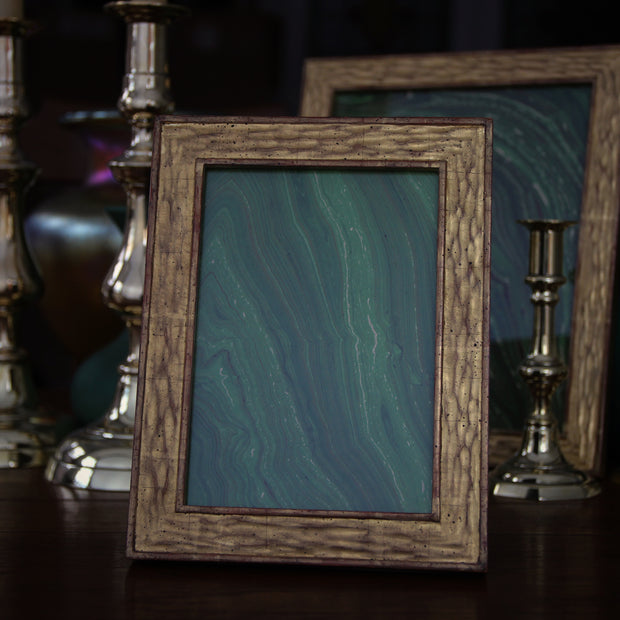 Gold Leaf Frame with Bark Texturing (5x7)
