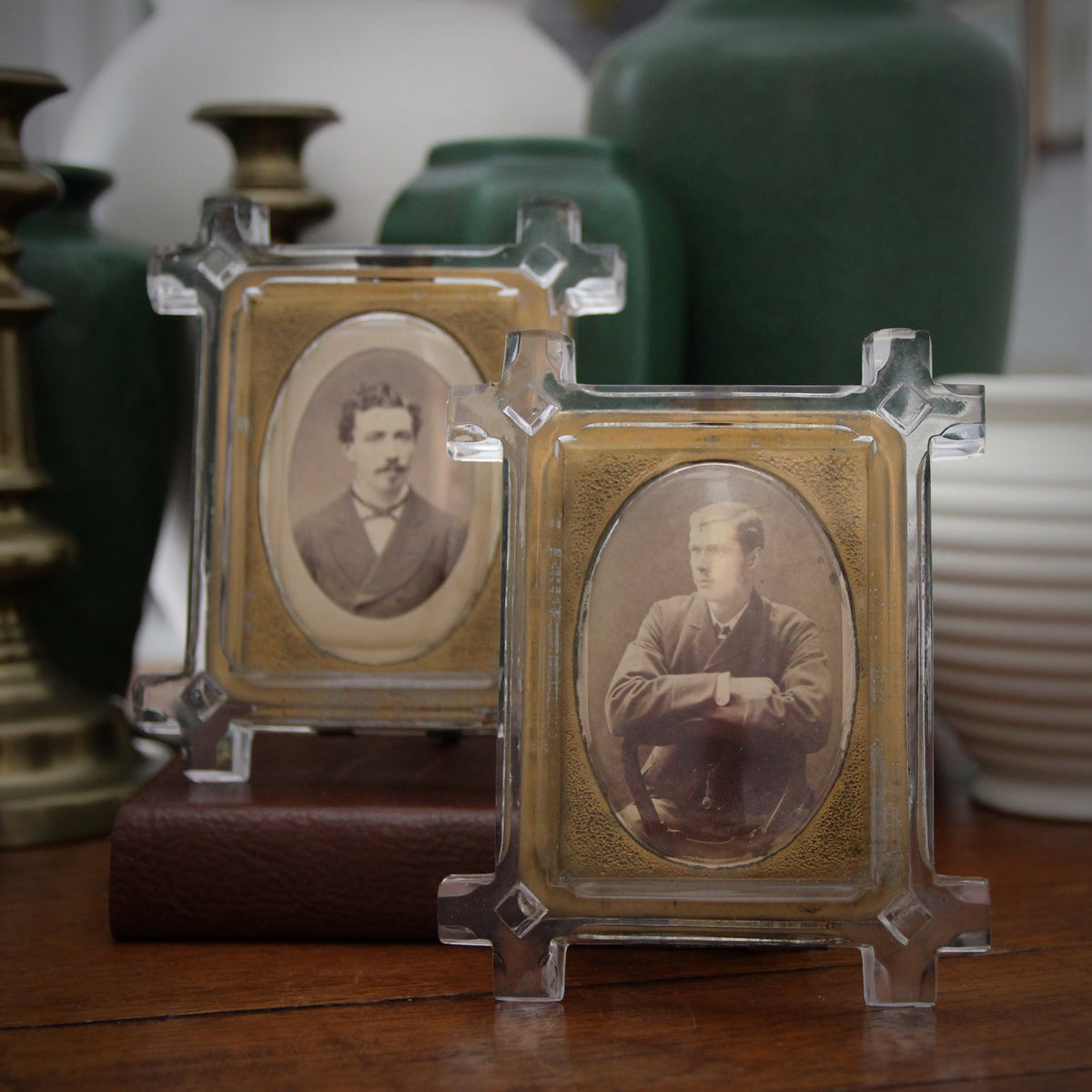 Victorian Glass Convex Frames