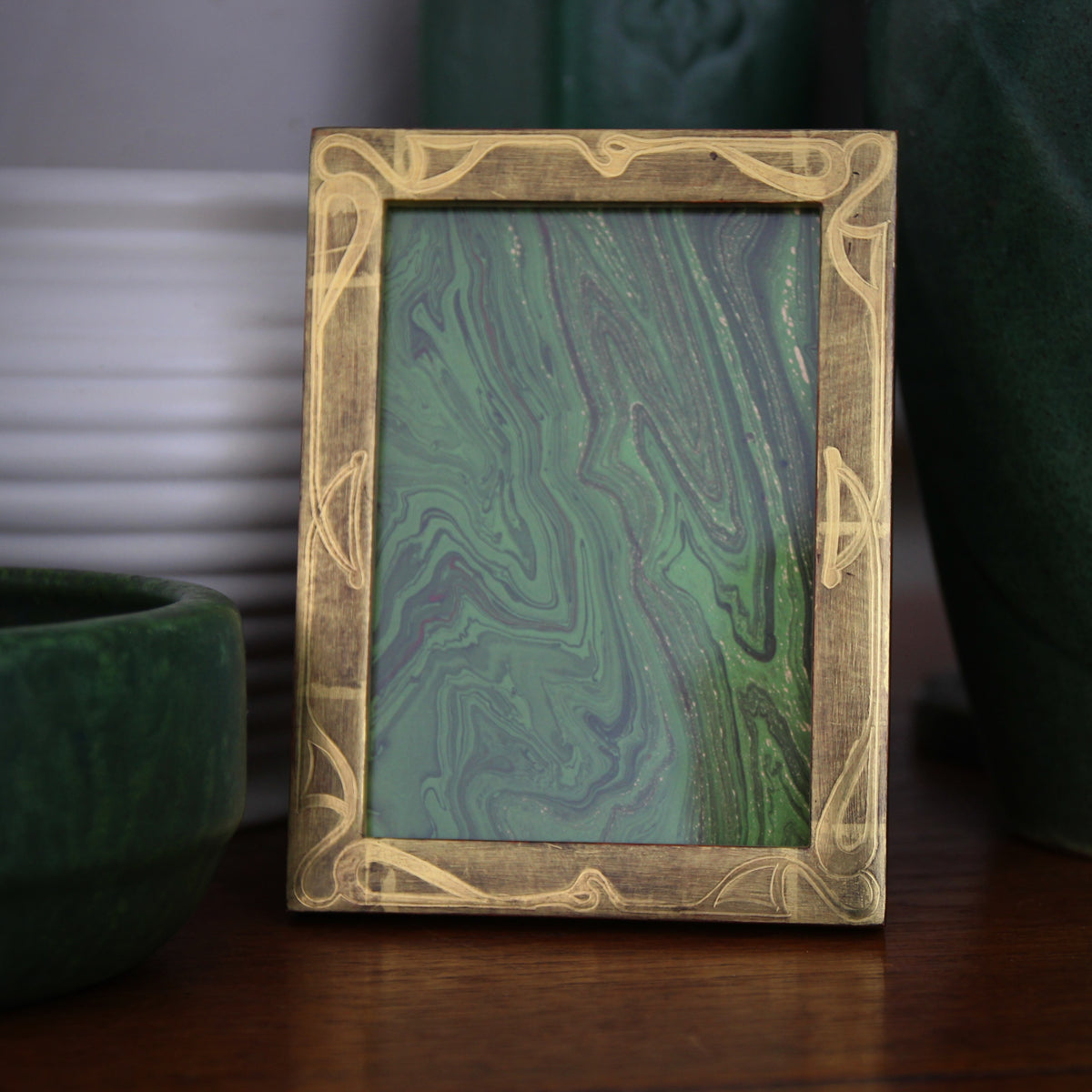 Gold Leaf Nouveau Photo Frame (3.5x5)