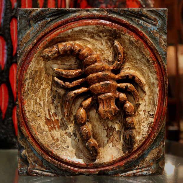 Carved Scorpio Plaque