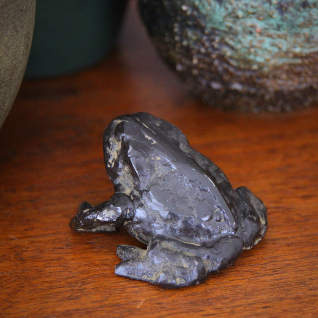 Japanese Iron Toad Sculpture