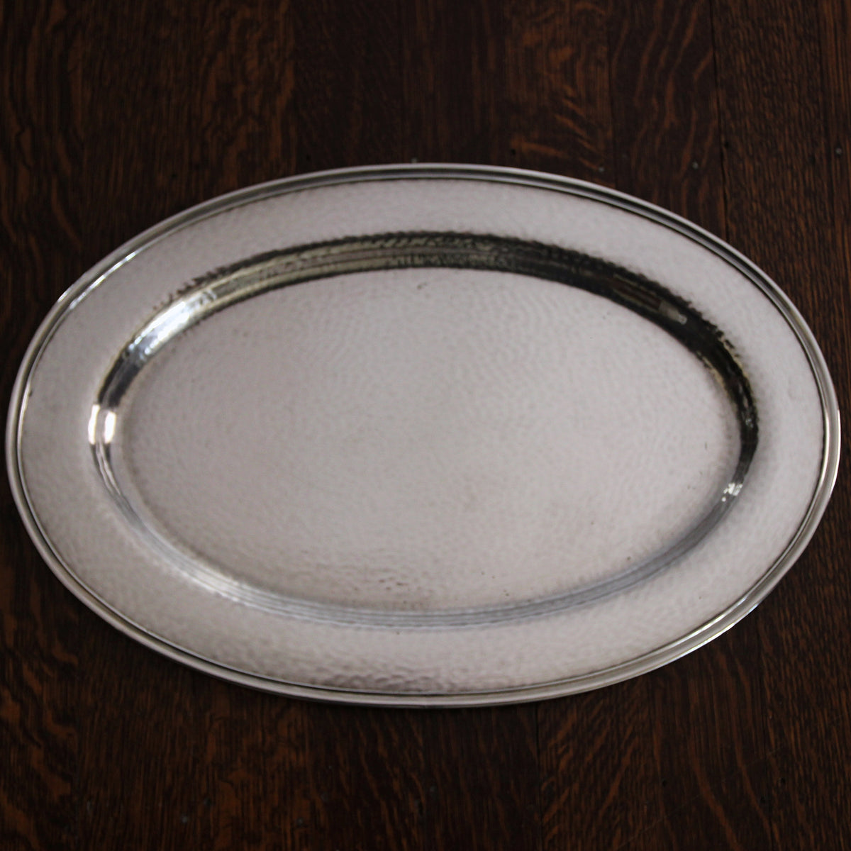 Hammered Silver-plated Tray