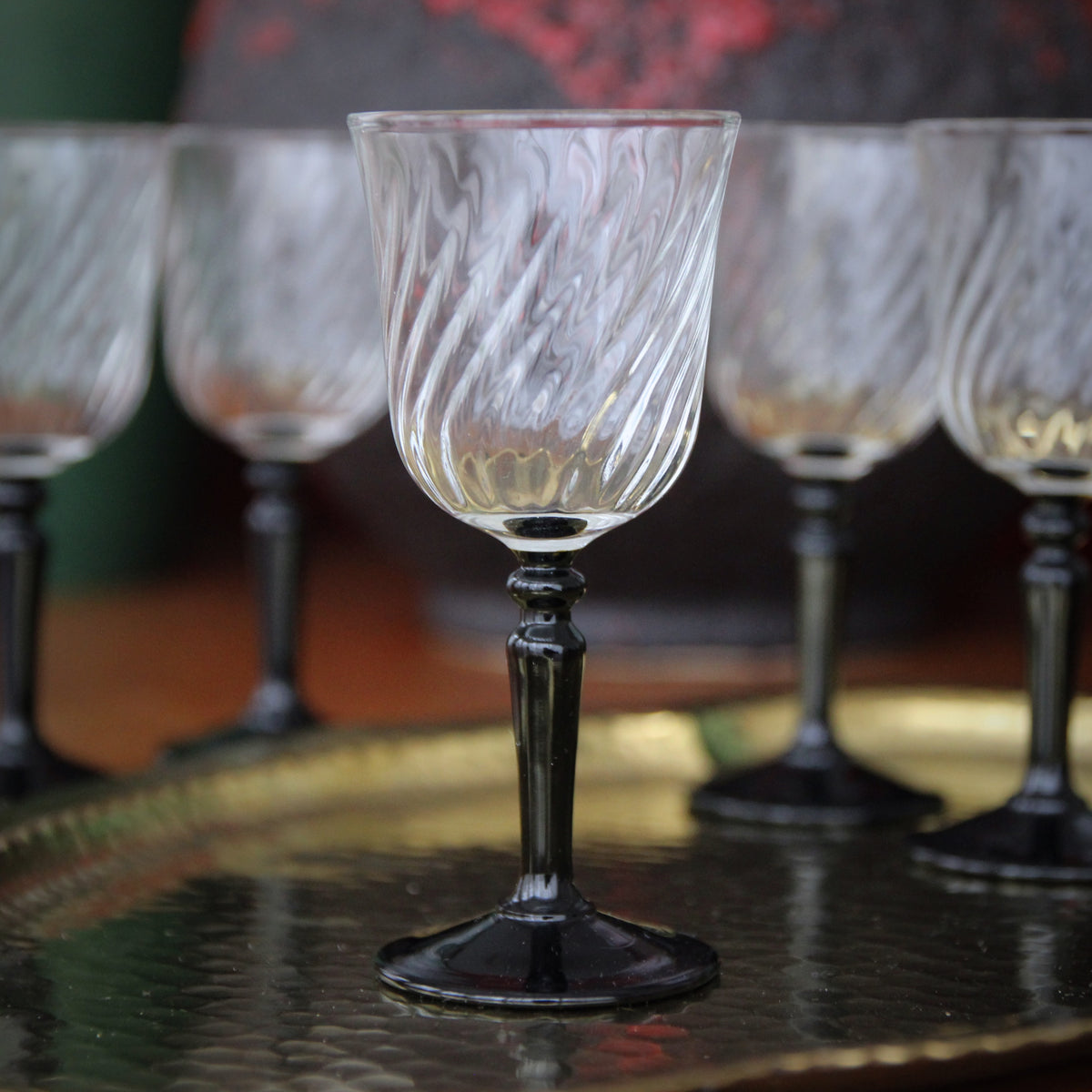 Swirl glass wine charms - D.Vino