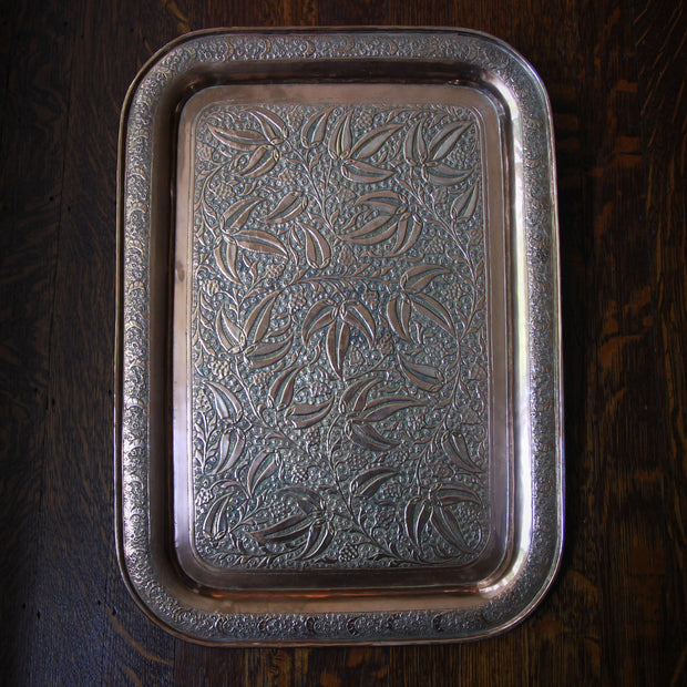 Finely-Tooled Copper Tray
